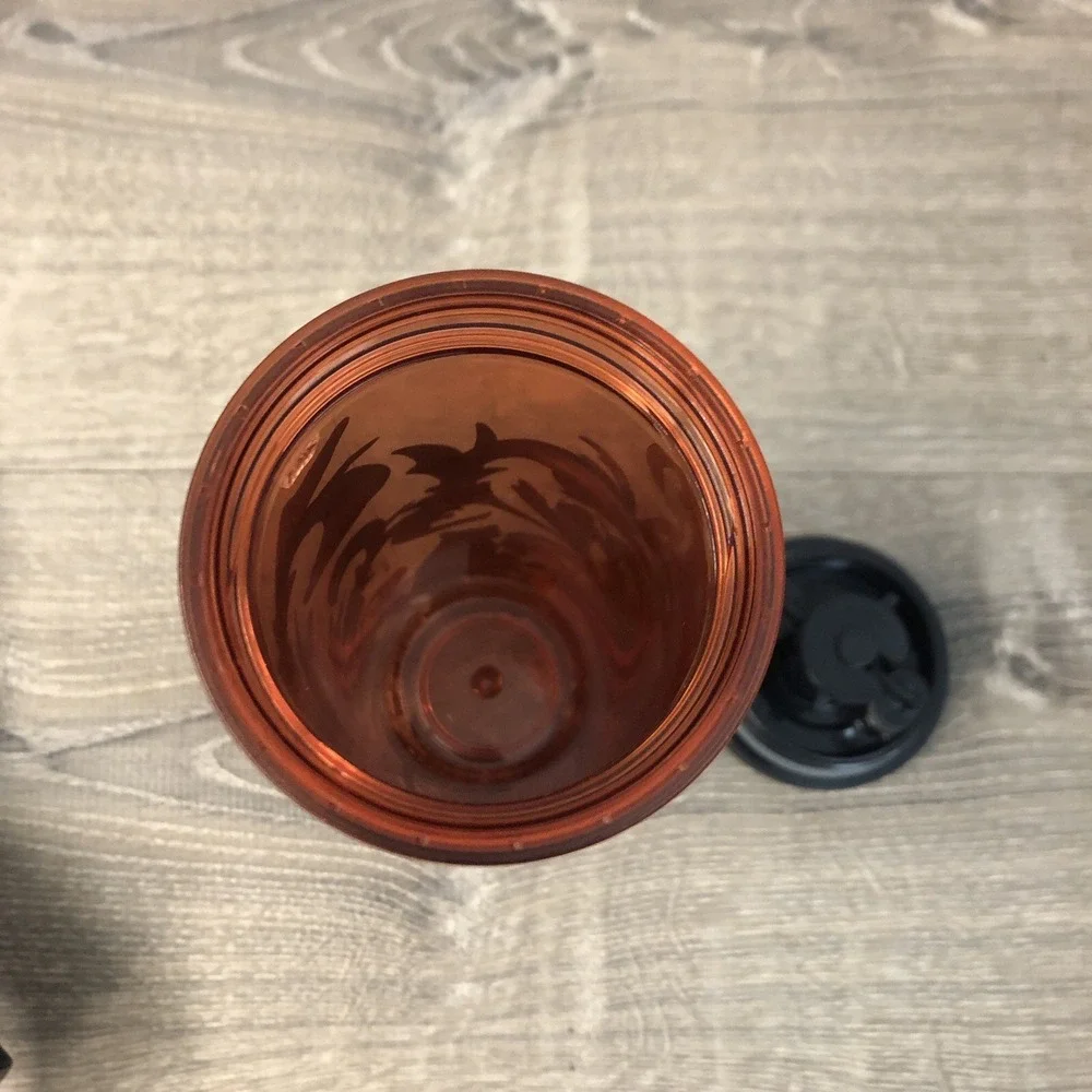 2021 Starbucks Halloween Tumbler Cup with Lid Black Cat and Pumpkin 16oz READ‎